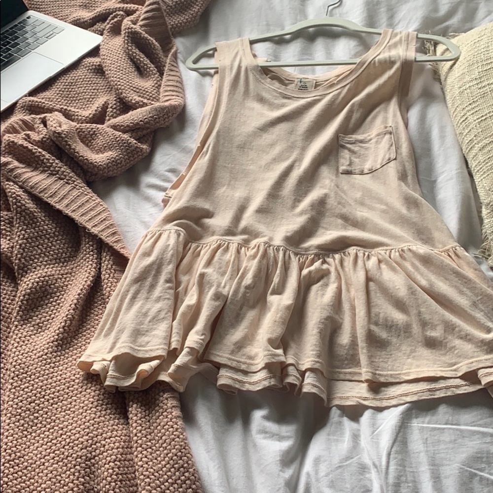 free people cream tank